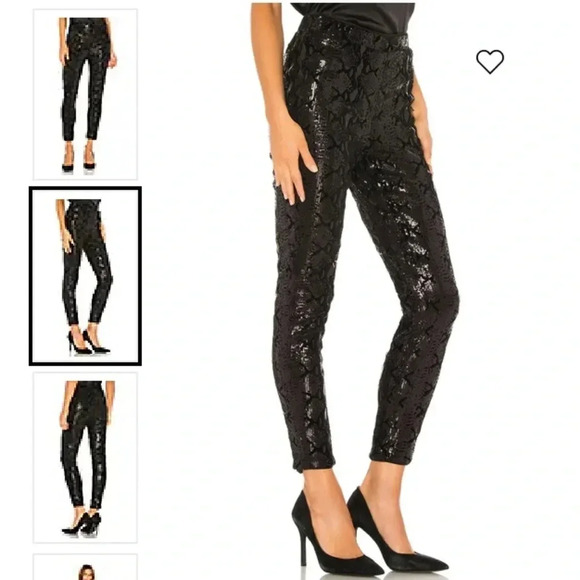 NBD Pants - NBD Emberly black sequin skinny pants pull on Size S
